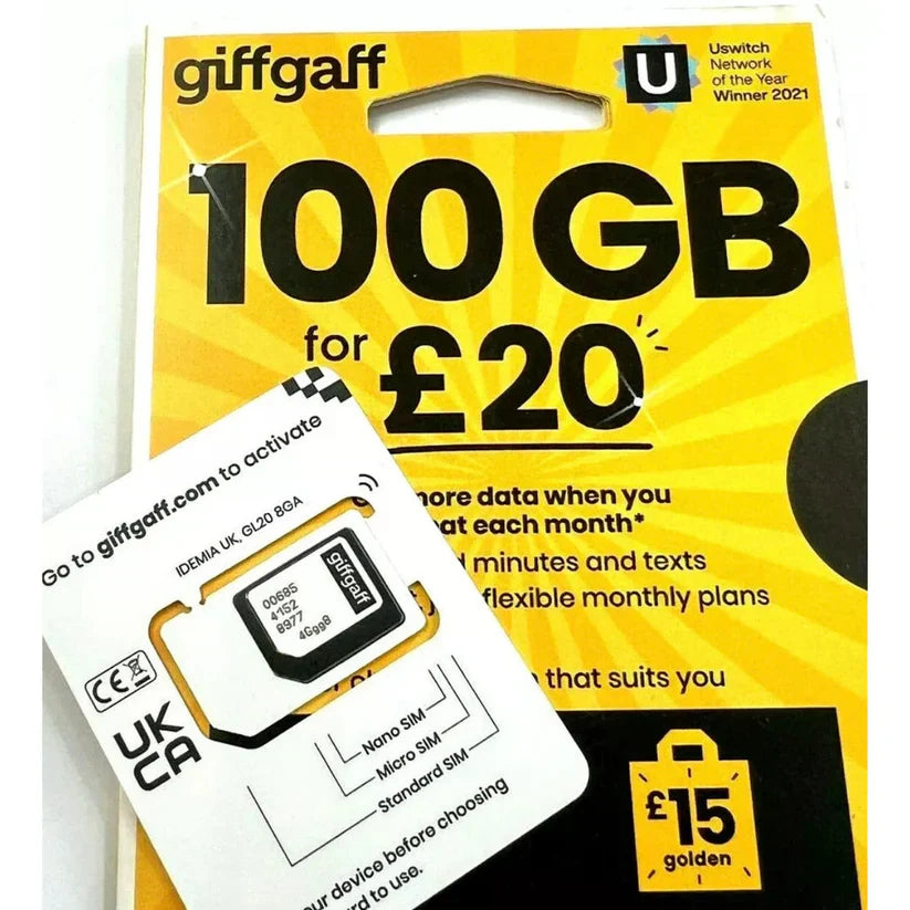 Lifetime UK Sim / GiffGaff UK Sim