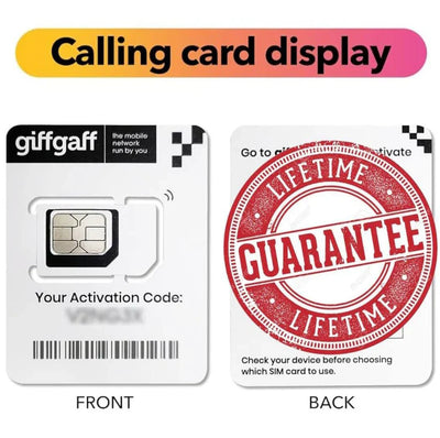 Lifetime UK Sim / GiffGaff UK Sim